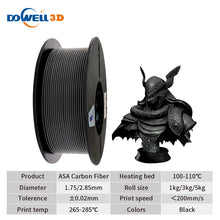 Load image into Gallery viewer, ASA Carbon Fiber Filament Black 1.75mm - 1kg
