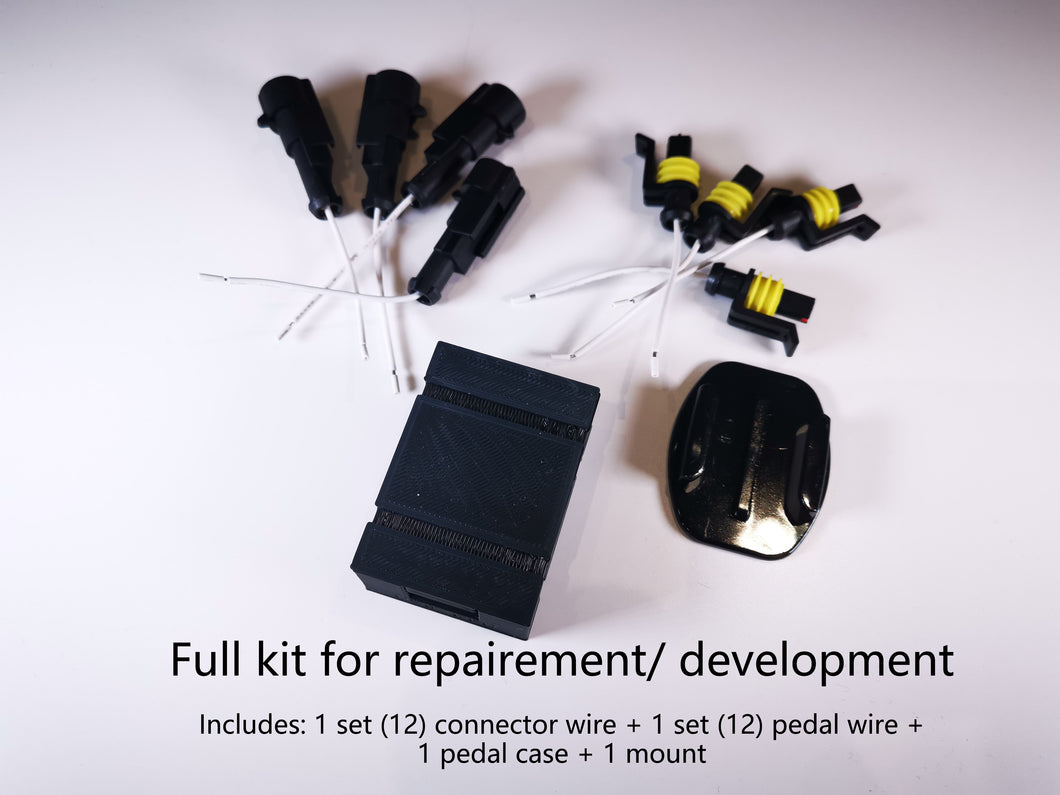 replacement kit / development kit for comma pedal - connectors, case, mount, wire